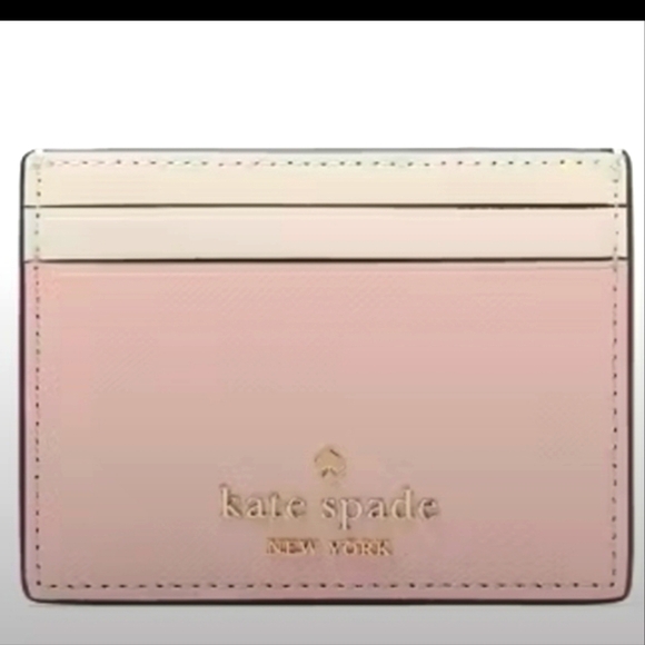 Kate Spade NEW Pink and Cream Card Holder NEW IN FACTORY WRAPPING